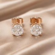 Pendientes de circonita con oro blanco