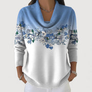 Aurora | Suéter floral de cuello alto