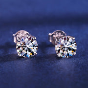 Pendientes de oro blanco con circonita cúbica