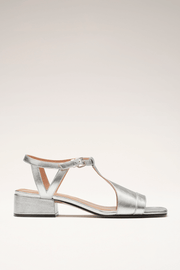 Serena | Sandalias plateadas de verano