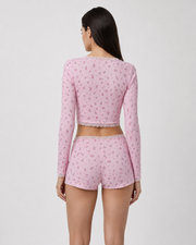 Conjunto de pijama floral estilo soft girl