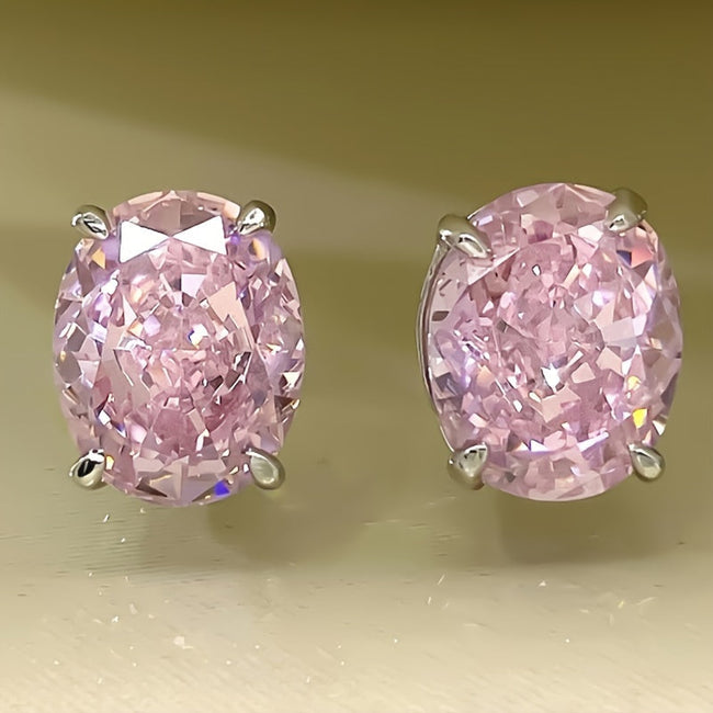 Pendientes Eternos de Oro Blanco con Circonita