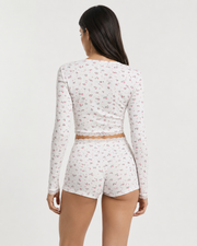 Conjunto de pijama floral estilo soft girl