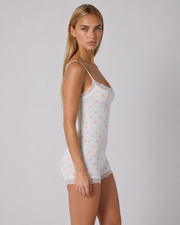 Romper de encaje con escote corazón