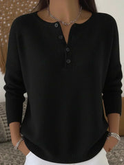 Ernesta | Suéter de punto con botones estilo Henley