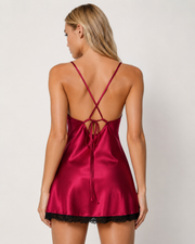Vestido de dormir con ribete de encaje