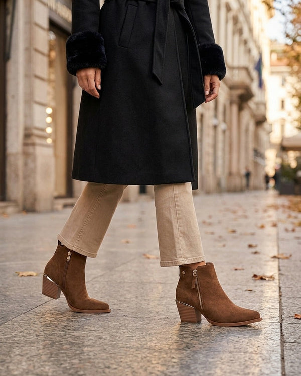 Botines con cremallera
