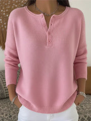 Ernesta | Suéter de punto con botones estilo Henley
