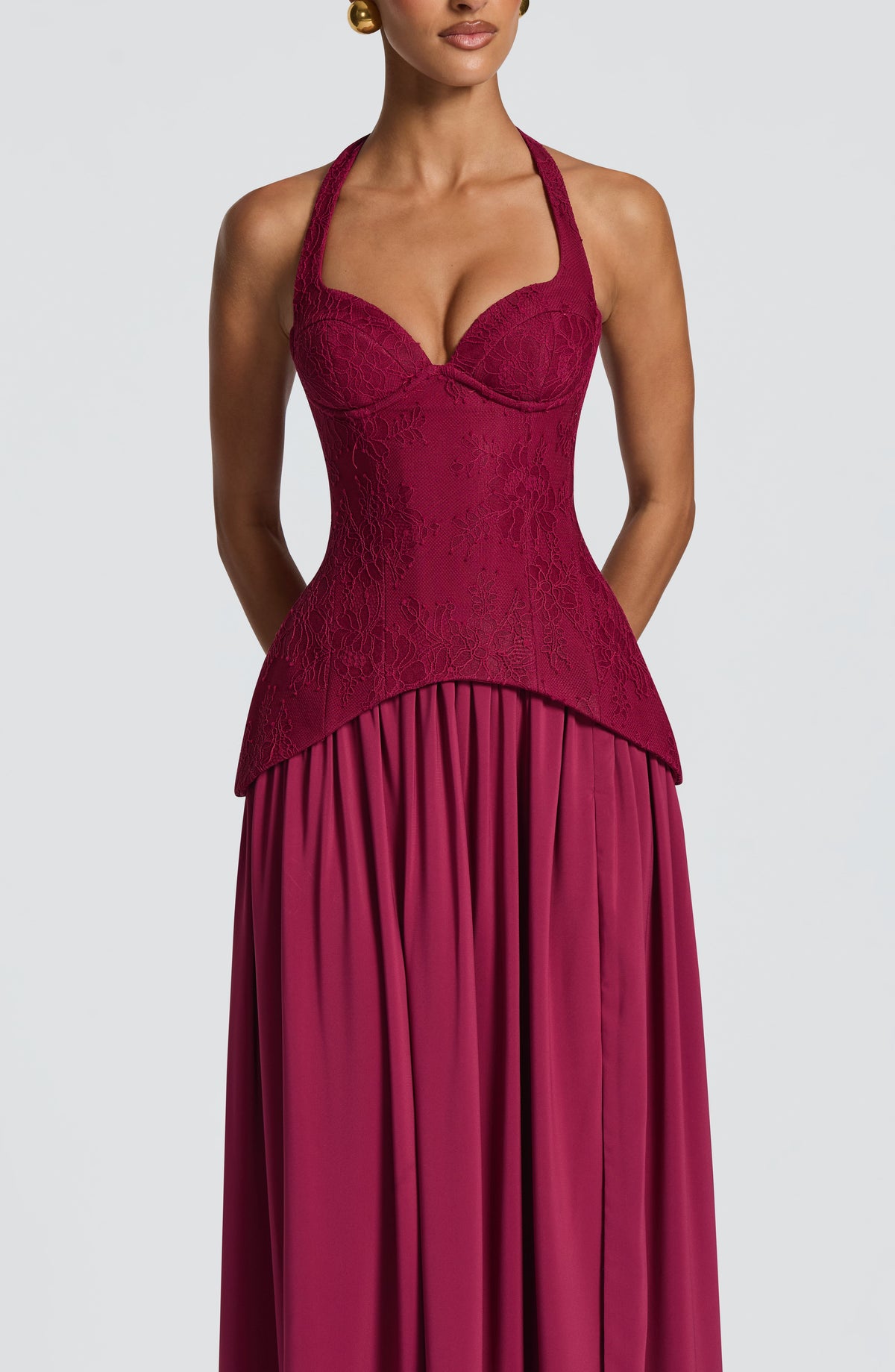 Vestido largo Almira - Mora