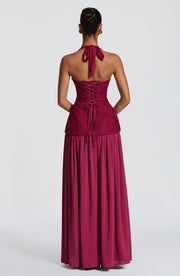 Vestido largo Almira - Mora