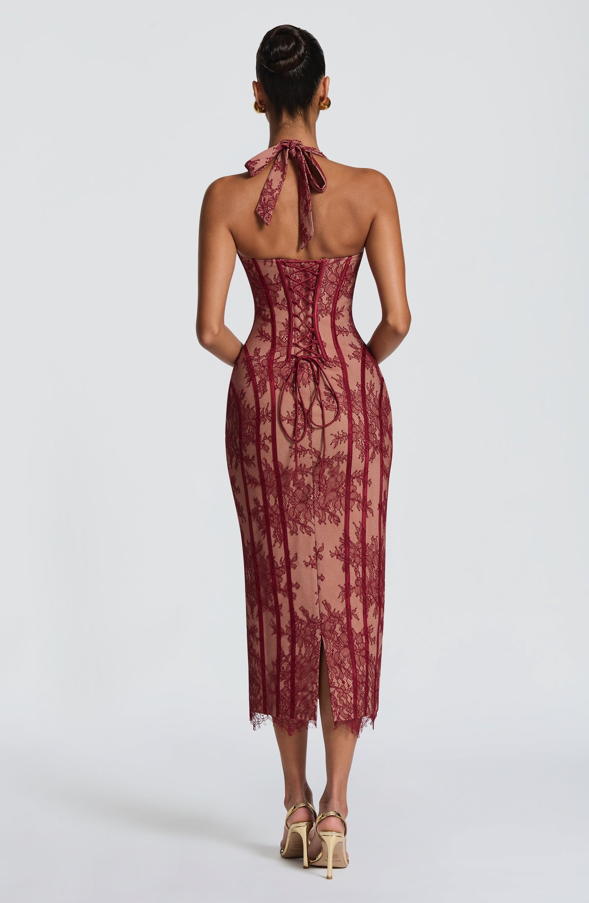 Vestido Midi Rona - Burdeos