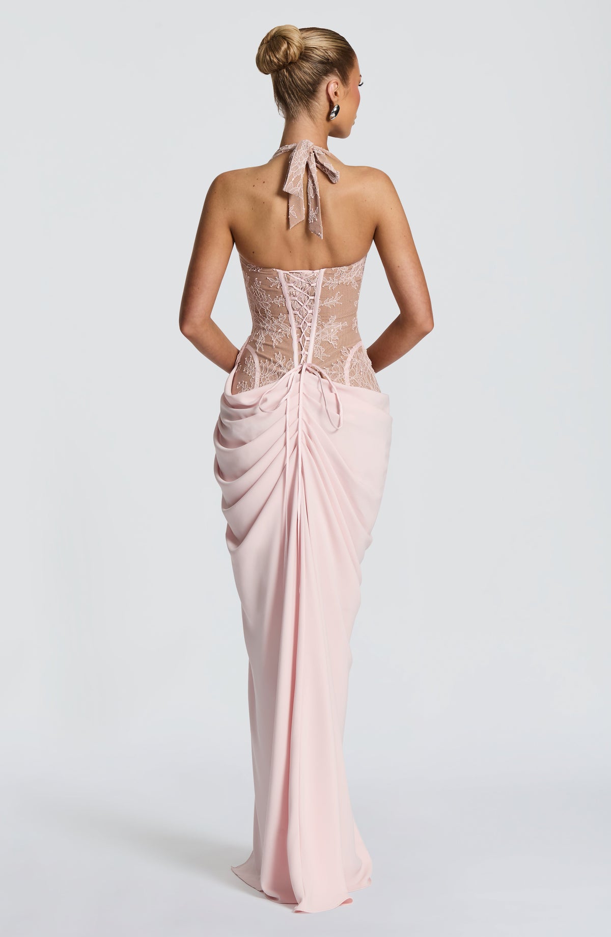 Vestido largo Bonita - Rosa empolvado