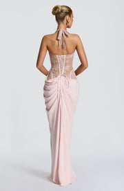 Vestido largo Bonita - Rosa empolvado