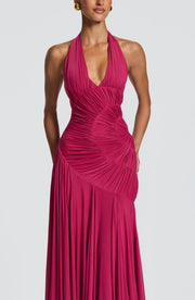 Vestido largo Cova - Frambuesa