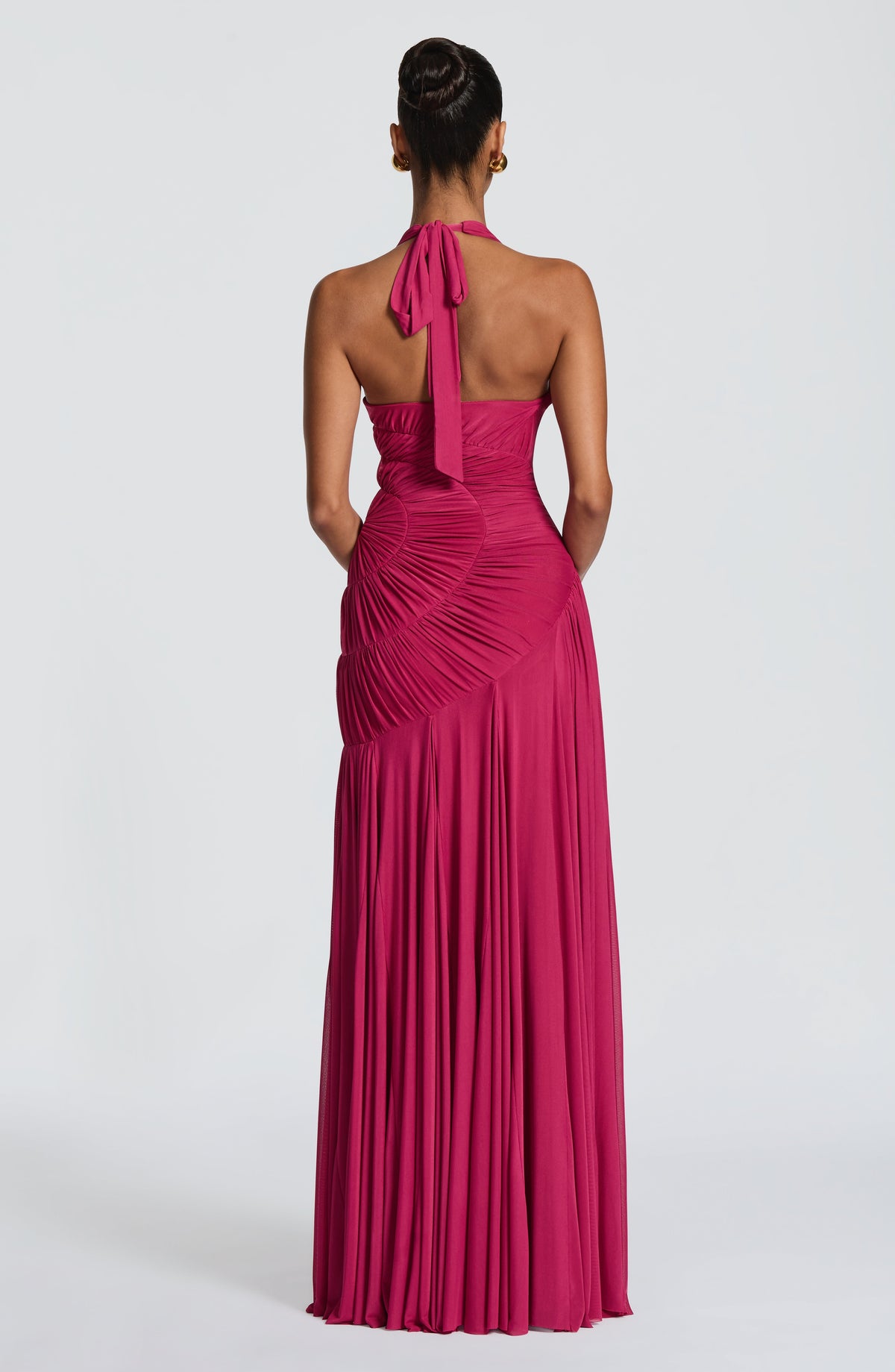 Vestido largo Cova - Frambuesa