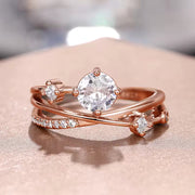 Anillo Cielo Estrellado de Oro Blanco con Circonita