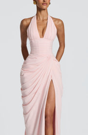 Vestido largo Minette - Rosa empolvado