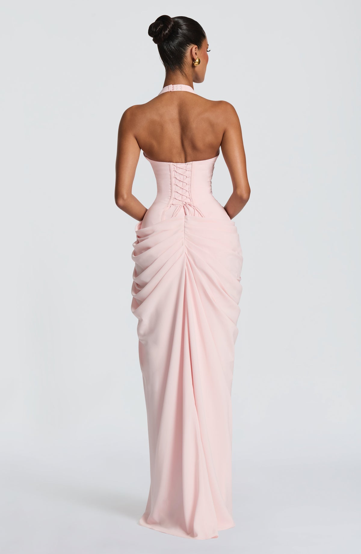 Vestido largo Minette - Rosa empolvado