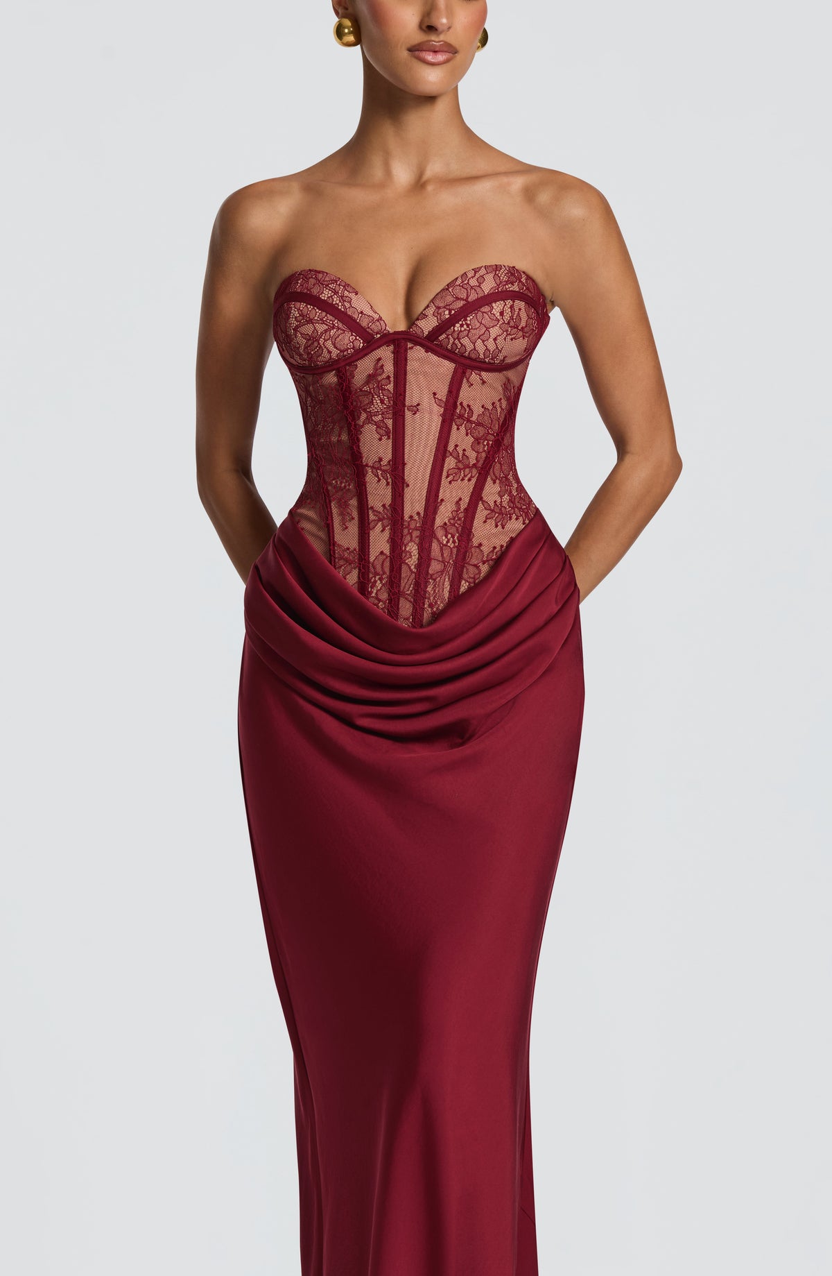 Vestido Largo Kathleen - Burdeos