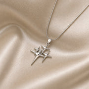 Collana Nordstjerne in oro bianco