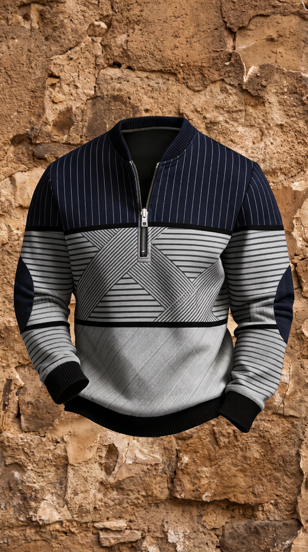 Jersey Adrien color Azul marino y gris
