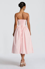 Vestido Midi Darla - Rosa Empolvado