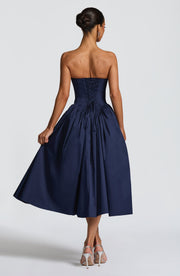 Vestido midi Darla - Azul marino