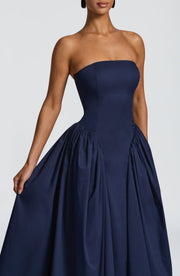 Vestido midi Darla - Azul marino