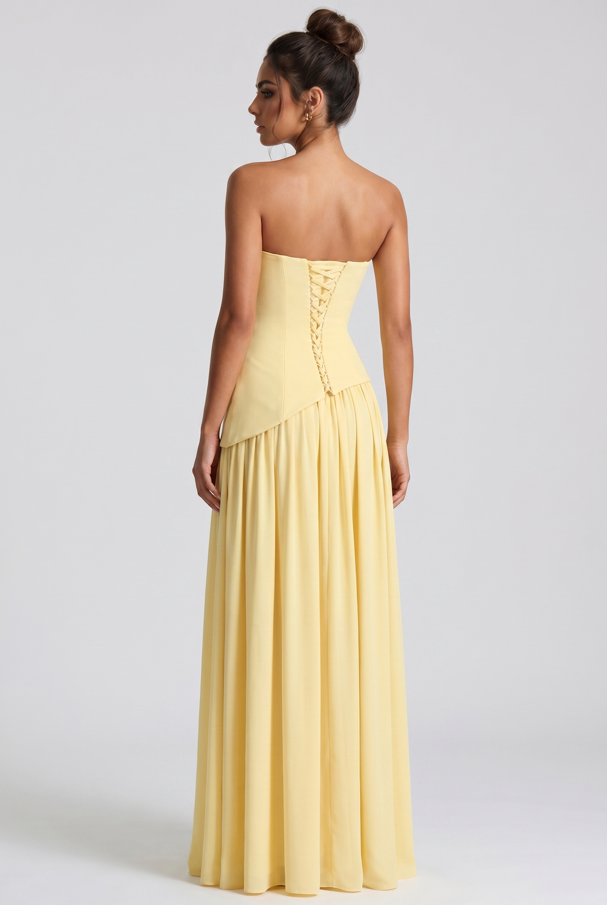 Vestido largo Maliyah - Amarillo limón
