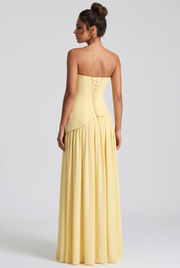 Vestido largo Maliyah - Amarillo limón