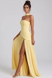 Vestido largo Maliyah - Amarillo limón
