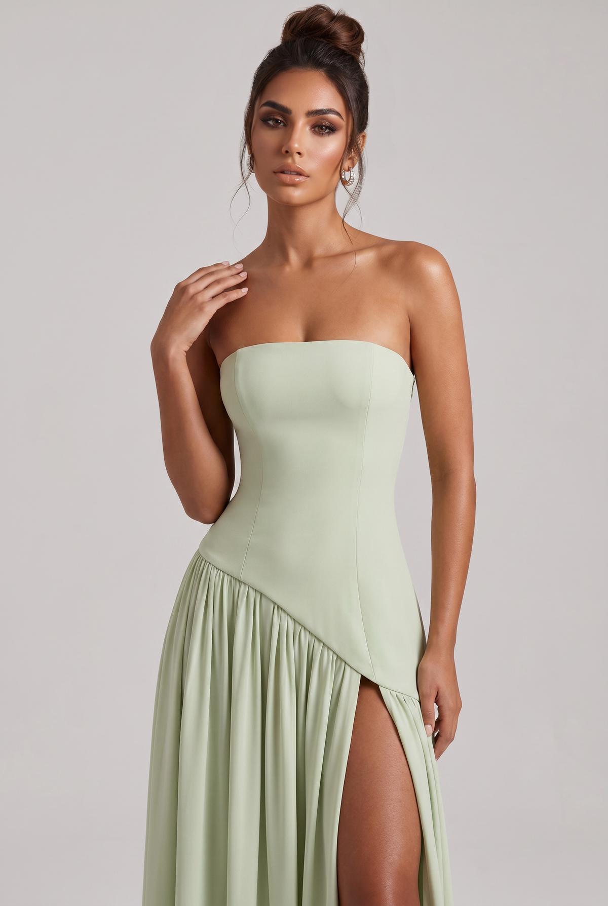 Vestido largo Maliyah - Verde menta