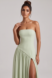 Vestido largo Maliyah - Verde menta