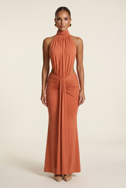 Vestido Largo Thekla - Naranja Quemado