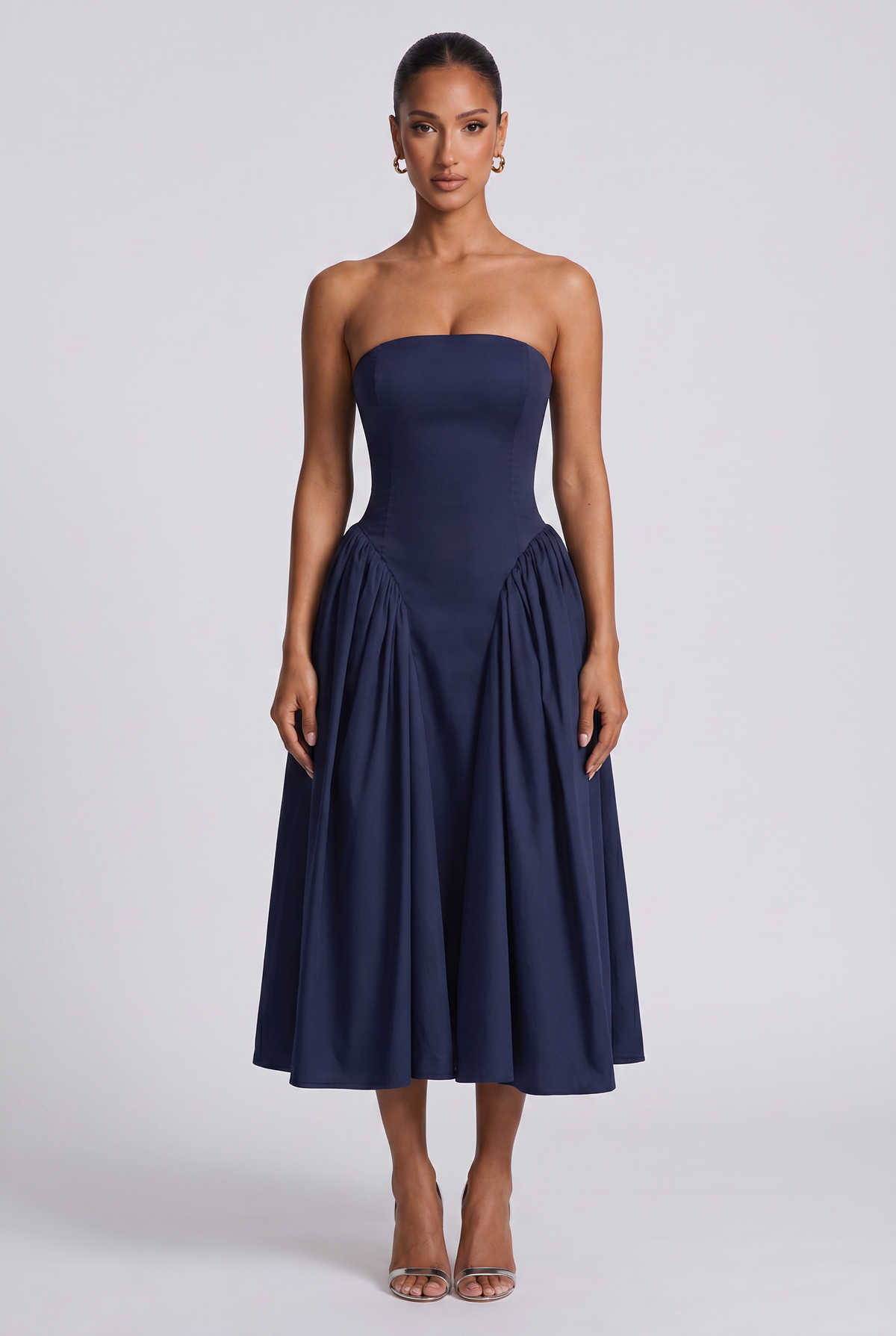 Vestido midi Darla - Azul marino