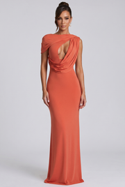 Vestido Largo Kalina - Naranja Quemado