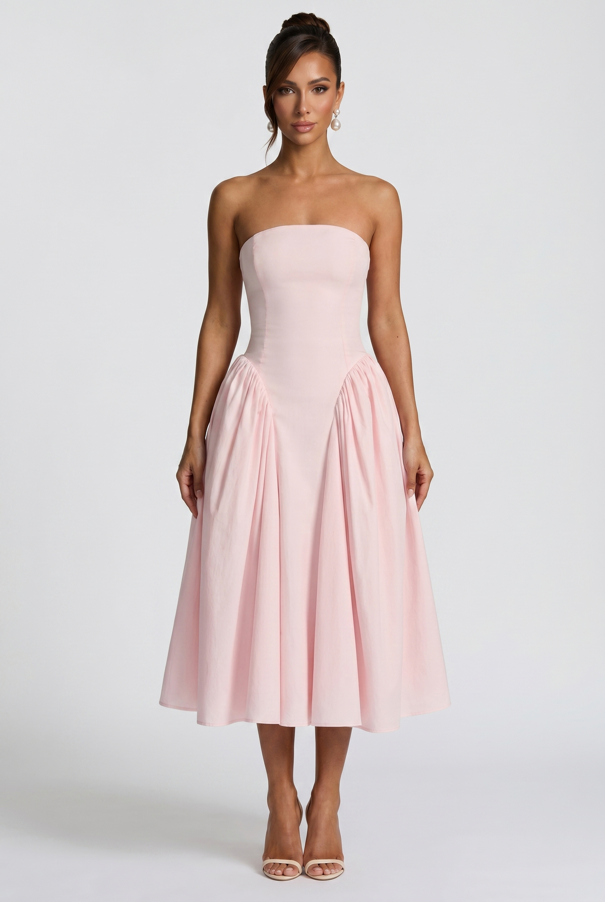 Vestido Midi Darla - Rosa Empolvado