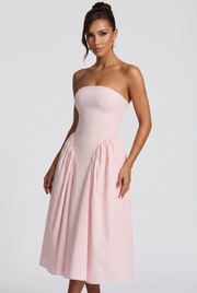 Vestido Midi Darla - Rosa Empolvado