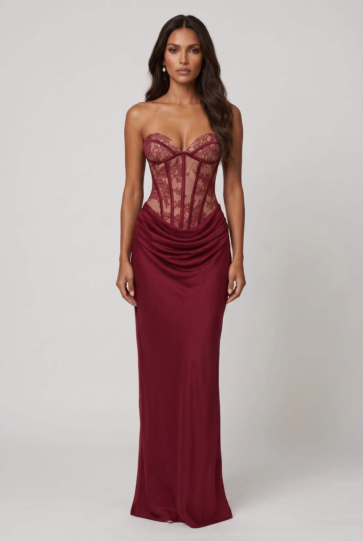 Vestido Largo Kathleen - Burdeos