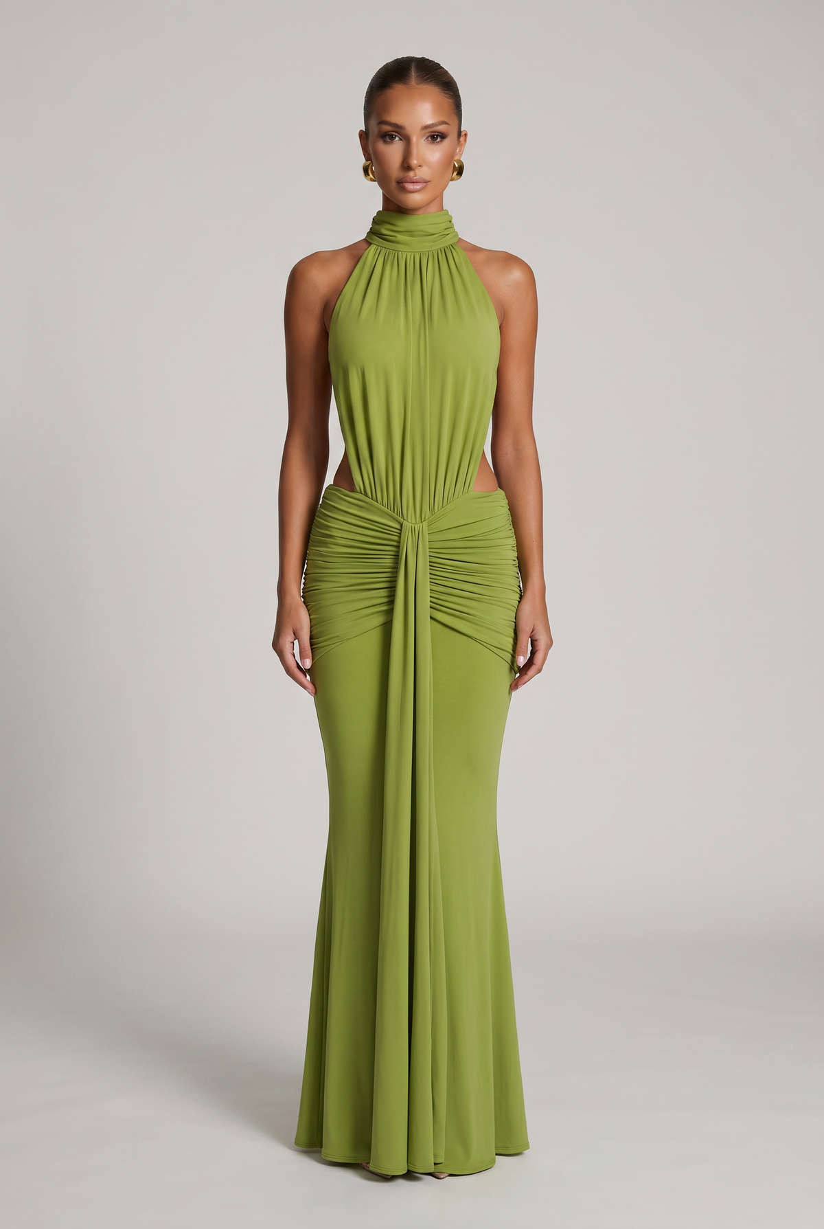 Vestido largo Thekla - Oliva