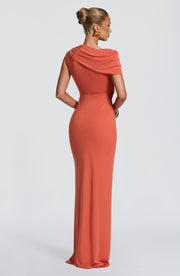 Vestido Largo Kalina - Naranja Quemado