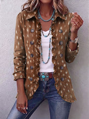 Nicolasa | Chaqueta con estampado animal y volantes