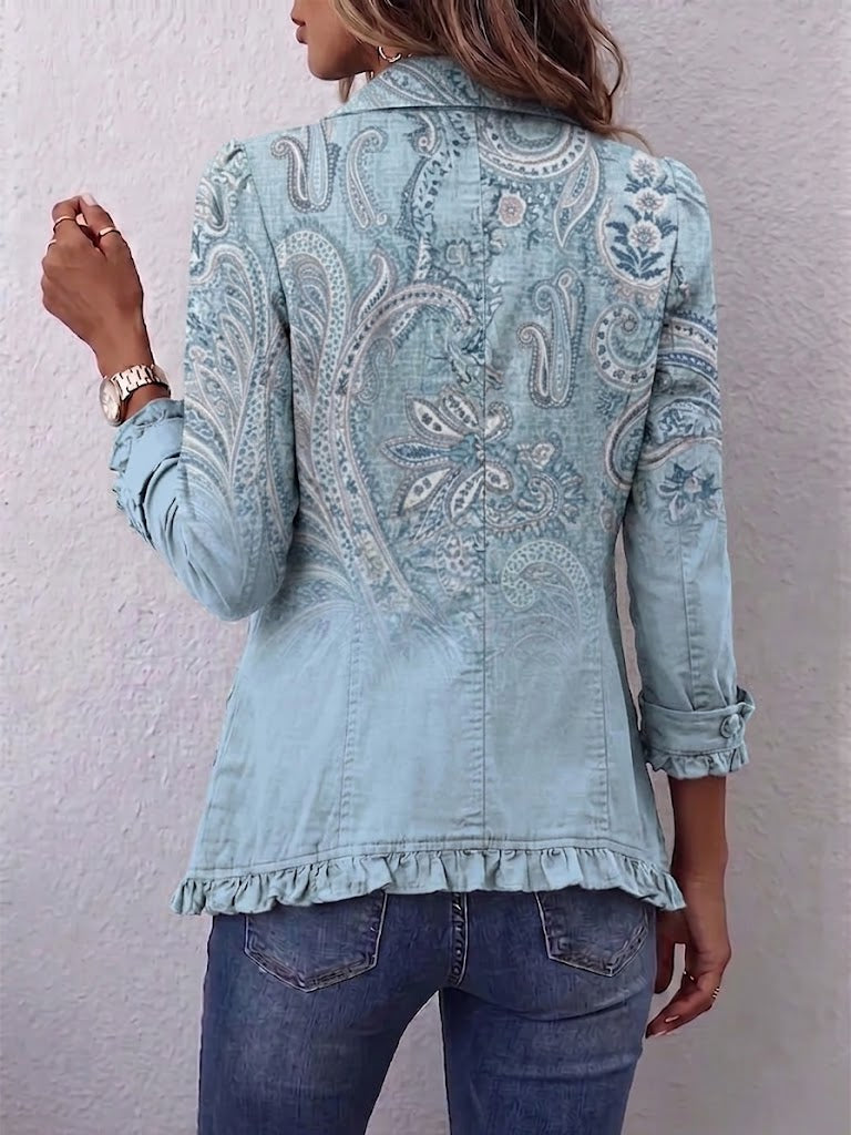 Remedios | Chaqueta vintage de cachemira con volantes