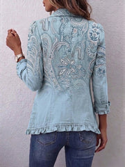 Remedios | Chaqueta vintage de cachemira con volantes