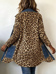 Lorena | Chaqueta larga de leopardo con jeans