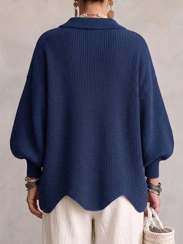 Ortensia | Cárdigan oversize con botones dorados