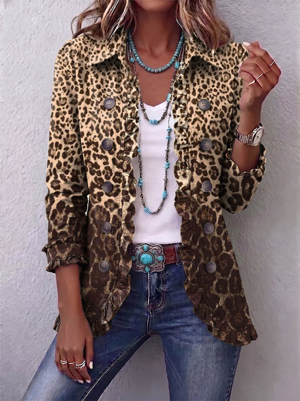 Nazaret | Chaqueta de Leopardo con Volantes