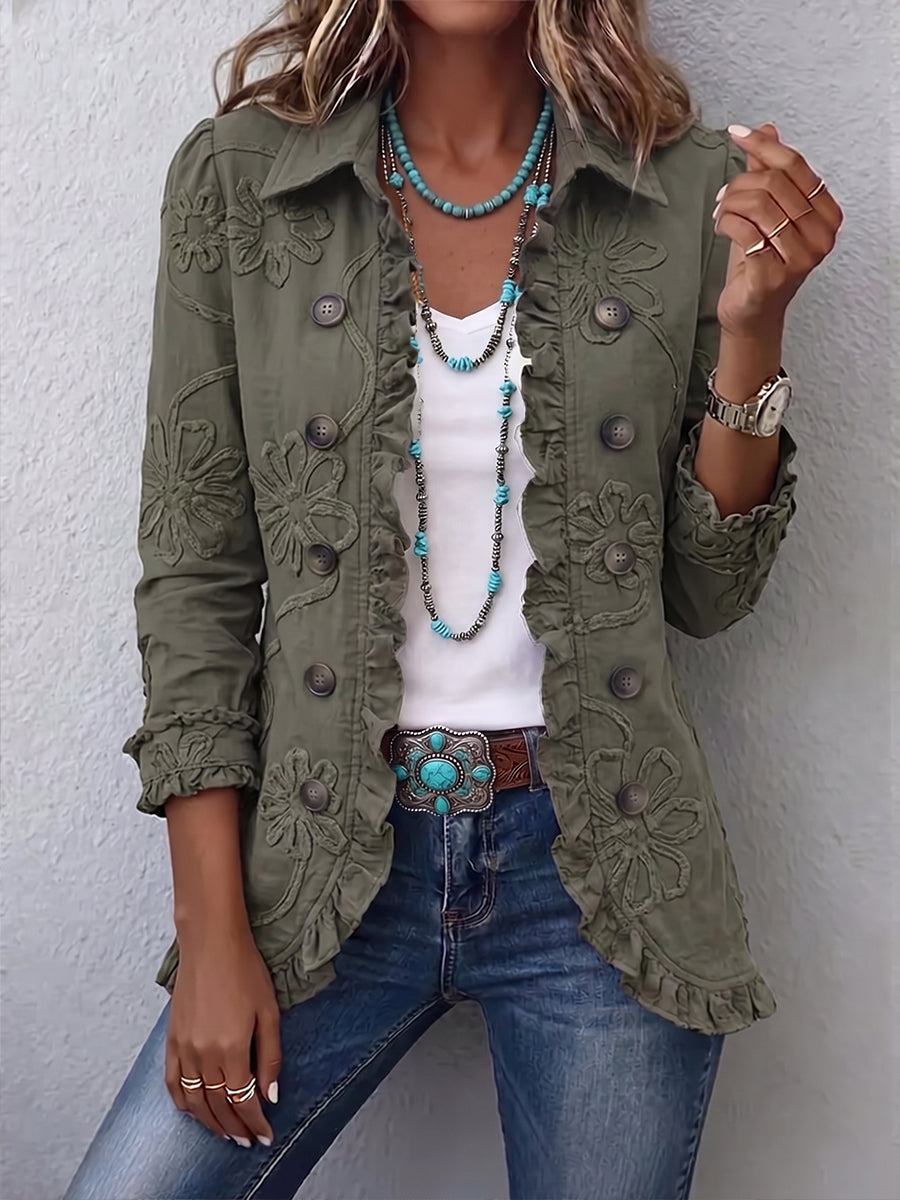 Ascensión | Chaqueta bordada con volantes