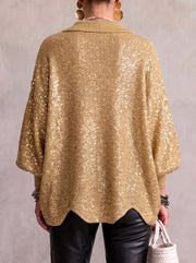 Ortensia | Cárdigan oversize con botones dorados