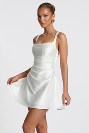 Vestido corto Calanthe - Marfil